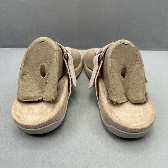 Vionic Wanda Womens Size 8.5 Sandals T-Strap Pale Blush Snakeskin Print Orthotic - Picture 4 of 8